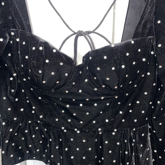 Self-Portrait Asymmetric Velvet Top - Picture 4 of 5